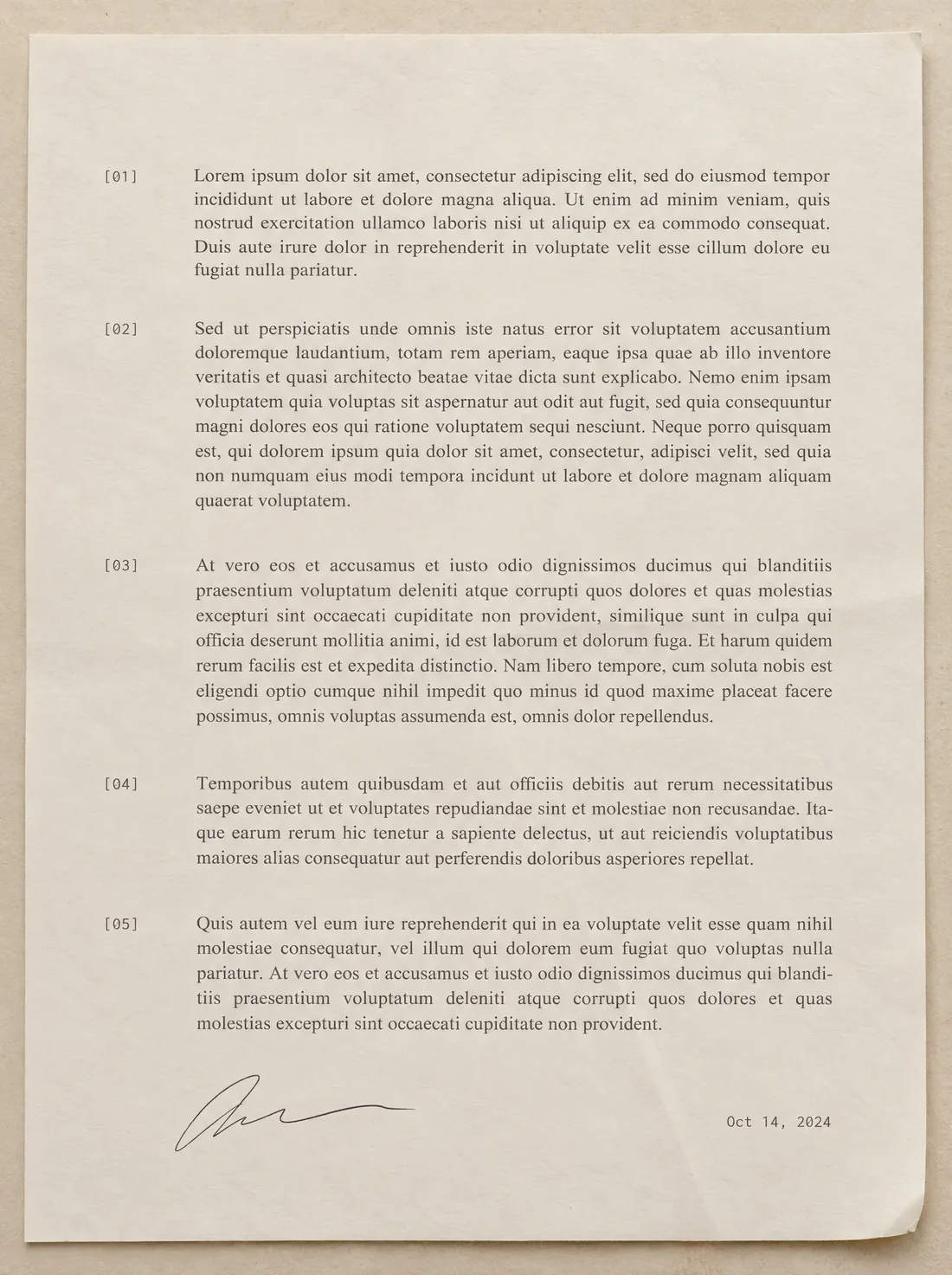 A generated appeal letter page with citation markers